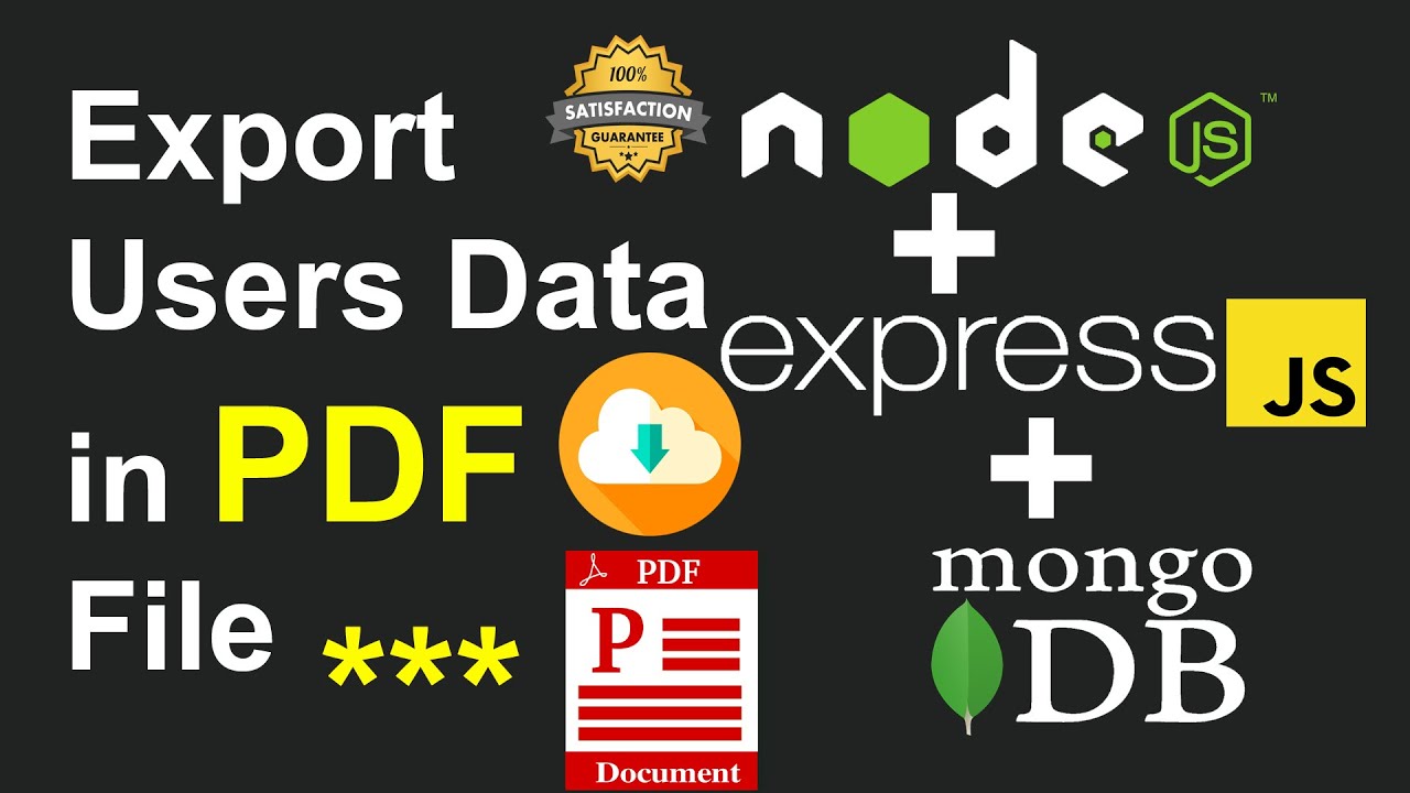 Users Data Export in PDF File and Download PDF in Node JS, Express JS, and MongoDB in Hindi