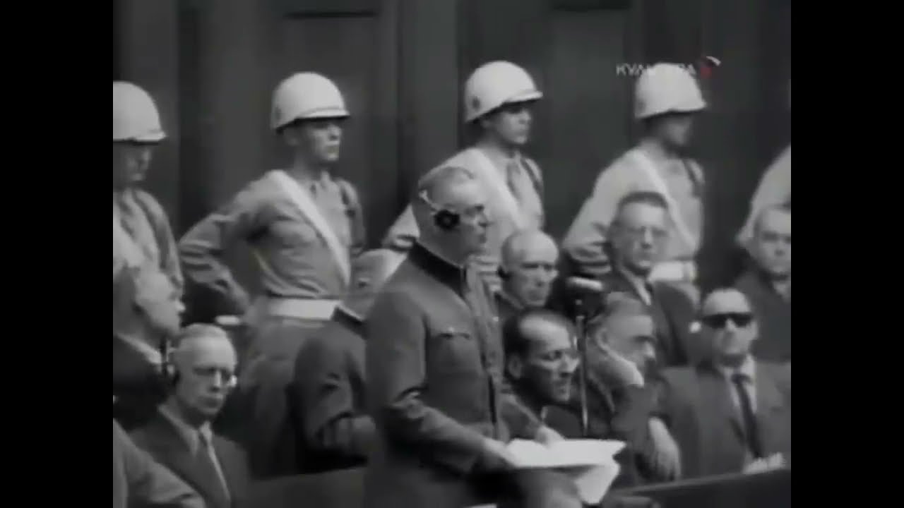 Фельдмаршал Кейтель, последняя речь на суде и приговор. (титры на разных языках)