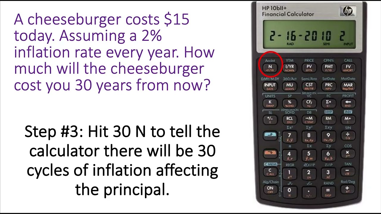 Fin Calc #2   inflation and inflation adjusted returns  with calc