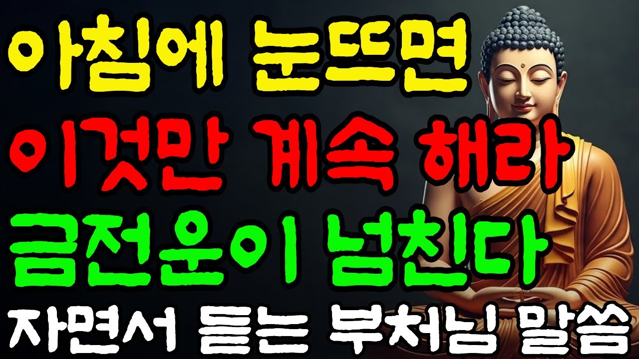 아침에 눈뜨면 이것만 계속 해라│금전운이 넘친다│자면서 듣는 부처님 말씀│불교 명언│인생 조언