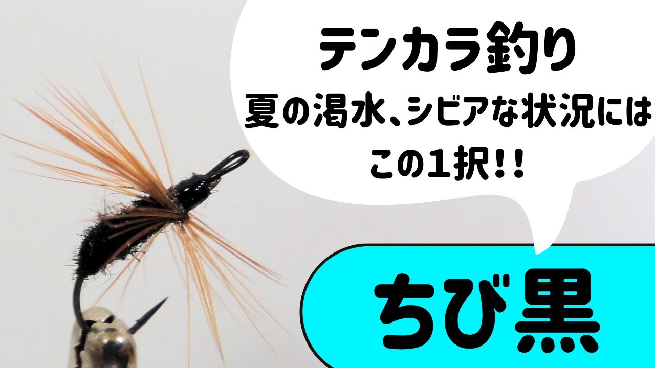 【テンカラ釣り】ちび黒毛鉤の巻き方