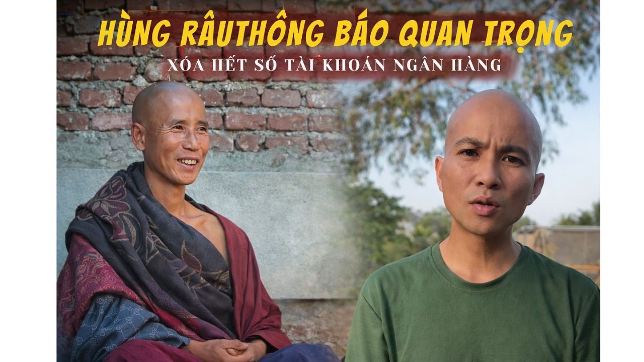Hùng Râu Thông báo quan trọng! Hùng Râu xóa bỏ số tài khoản ngân hàng