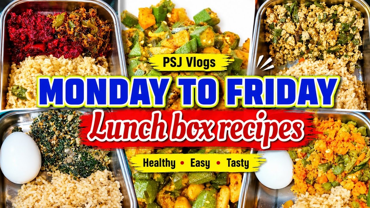 5 நாள் 5 வித ஆரோக்கியமான Lunch Box Recipes l/5 Days healthy lunch box recipes
