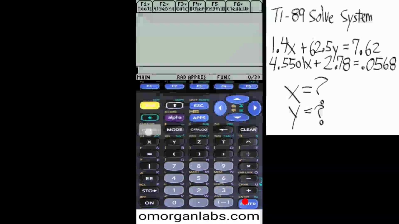GCT026 TI-89 Solve System of Equations