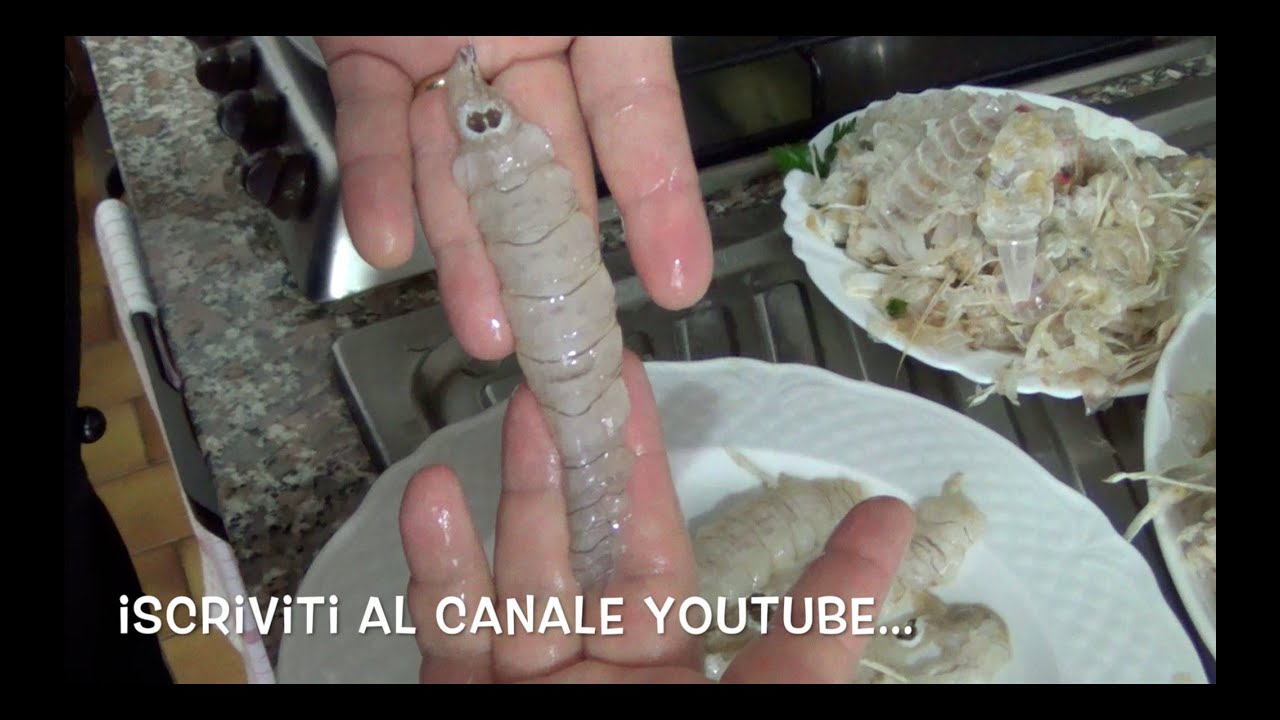 Come pulire le canocchie o cicale di mare