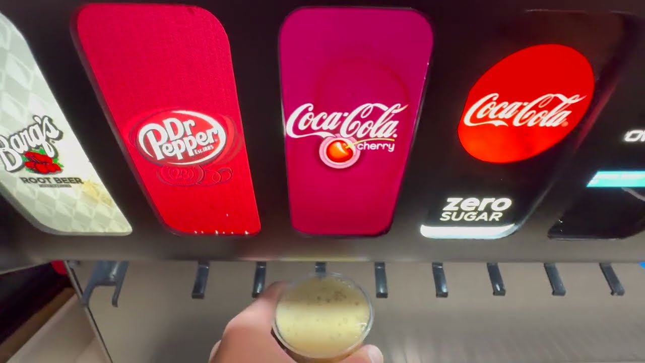 Refills Soda Drinks at Soda Fountain Machine Collection ASMR POV 7-Up Coke Sprite Root Beer Pepsi