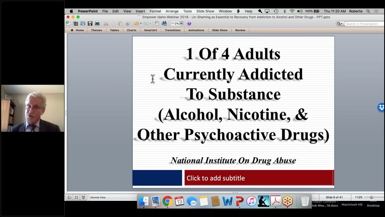 Un-Shaming  Essential to Recovery from Addiction to Alcohol and Other Drugs