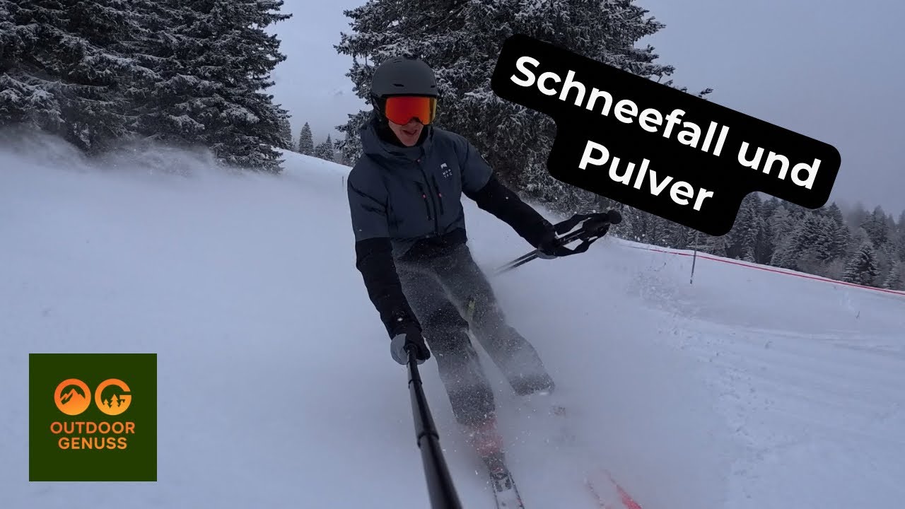 Wie ich bei Schneefall und Neuschnee Skifahre - echte Winterstimmung | POV & 3rd Person