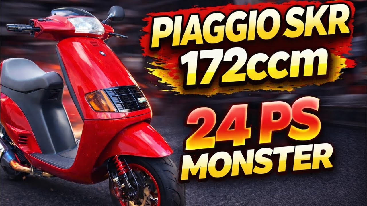 24 PS Piaggio SKR / 172ccm Malossi Monster !!!