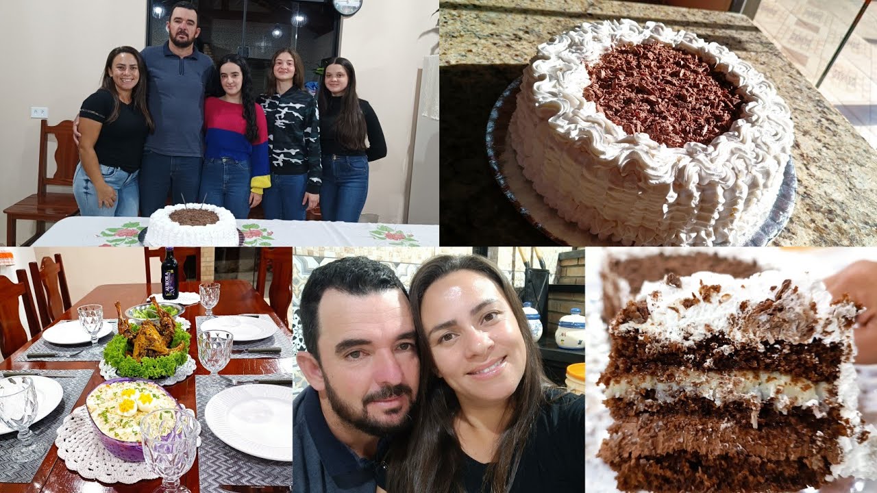ANIVERSÁRIO DO MEU AMOR/FIZ UM BOLO BEM CHOCOLATUDO/FRANGO CAIPIRA ASSADO+DIA ESPECIAL🎂