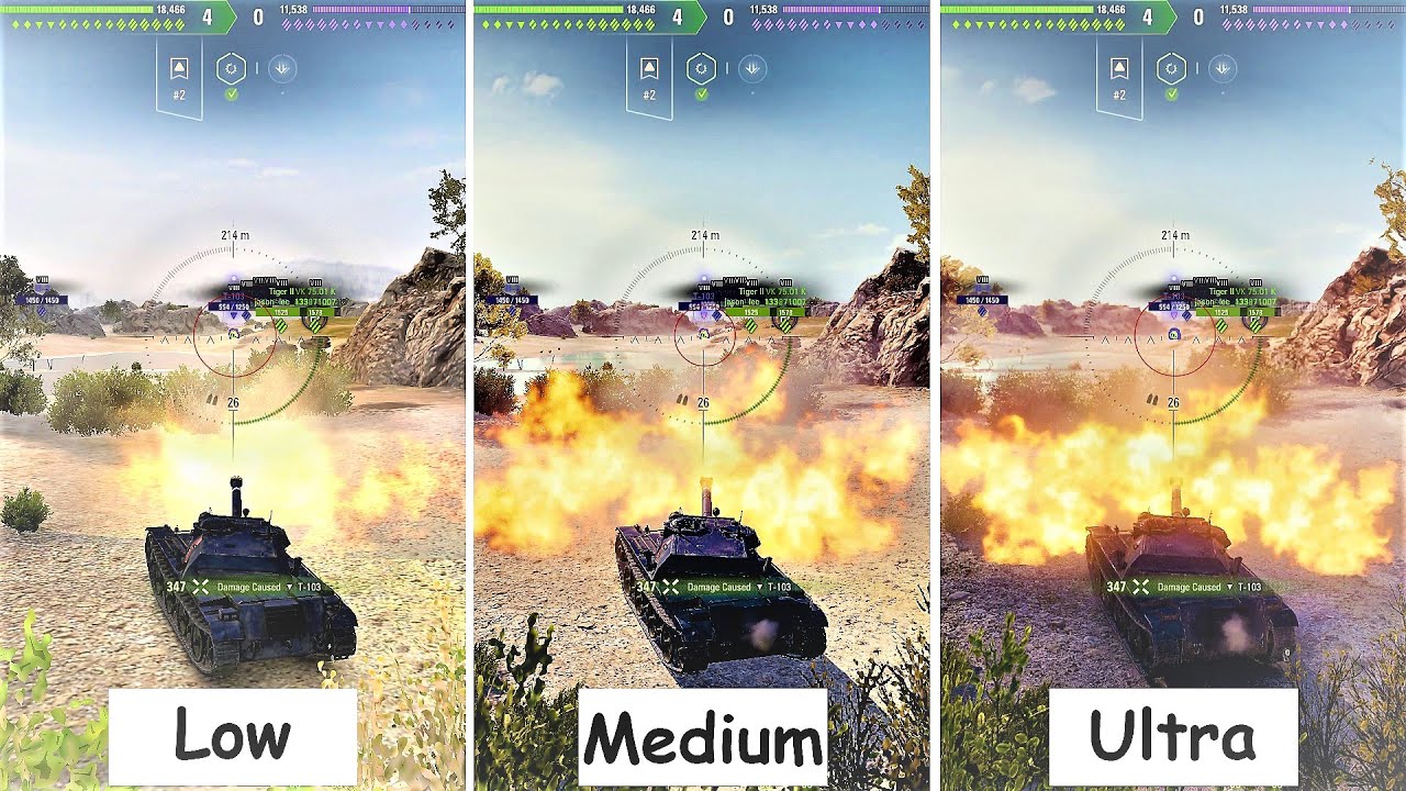 World Of Tanks 1080p Comparison - PC Low / Medium / Ultra Graphics