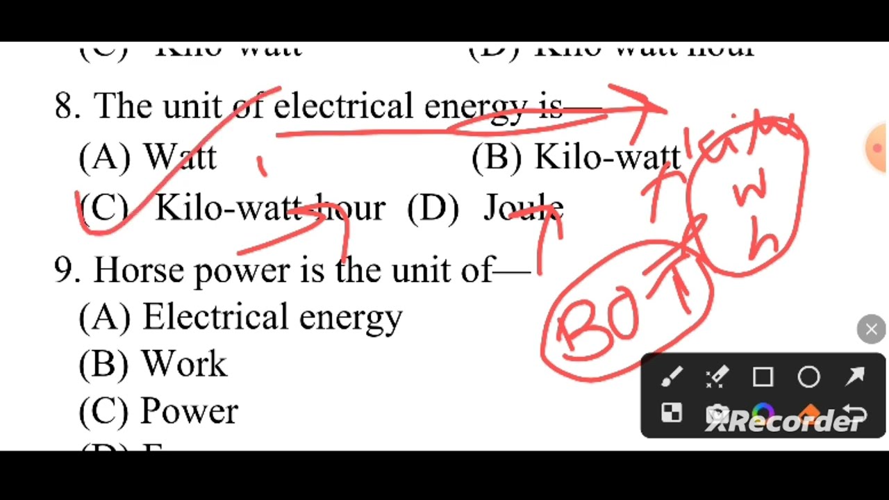 Basic electrical MCQ questions and answers for ALP, Technician,RRB, railway, ntpc, nhpc,SSC,CBT,Exam