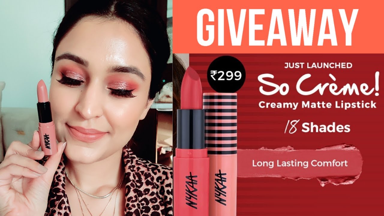 *NEW* NYKAA SO CREME! CREAMY MATTE LIPSTICKS | GIVEAWAY CLOSED | Swatches & Review  | Chetali Chadha