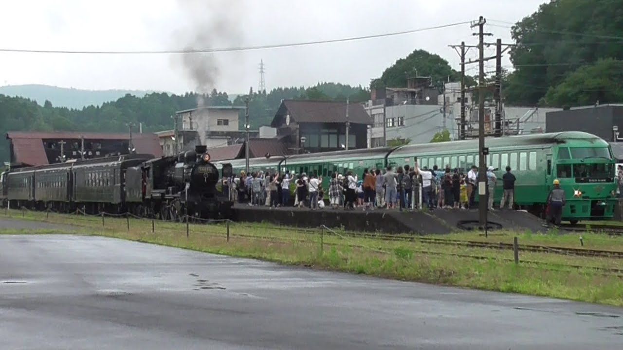 豊後森駅で観る 蒸気機関車【 SL湯けむり号 (SL人吉 ) 】牽引機 [ 58654 ( ハチロク ) ] 大分県内30年ぶり蒸気機関車が走行!!　@豊後森駅
