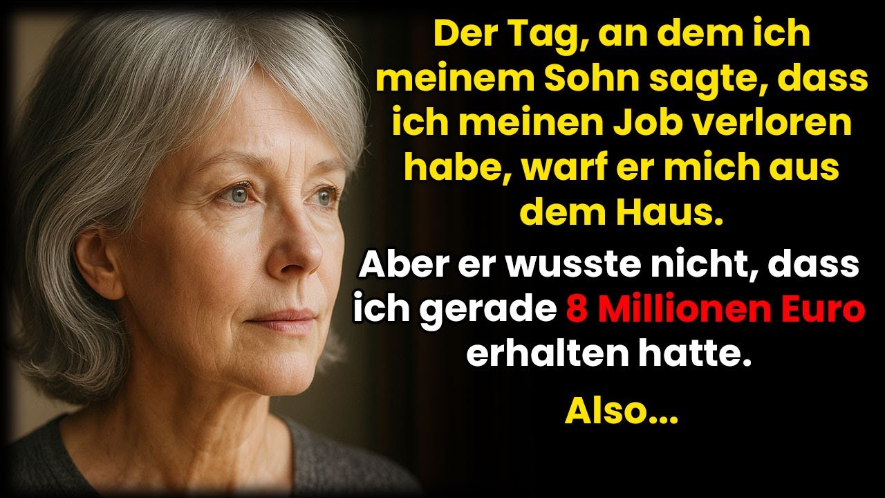 Sohn warf mich raus, als ich meinen Job verlor, wusste aber nicht von meinem geheimen Vermögen.