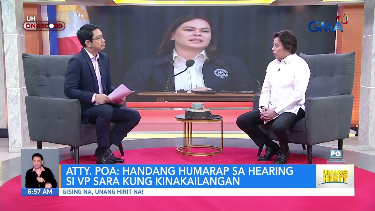 VP Sara, gusto nang sagutin ang mga alegasyon laban sa kanya | Unang Hirit