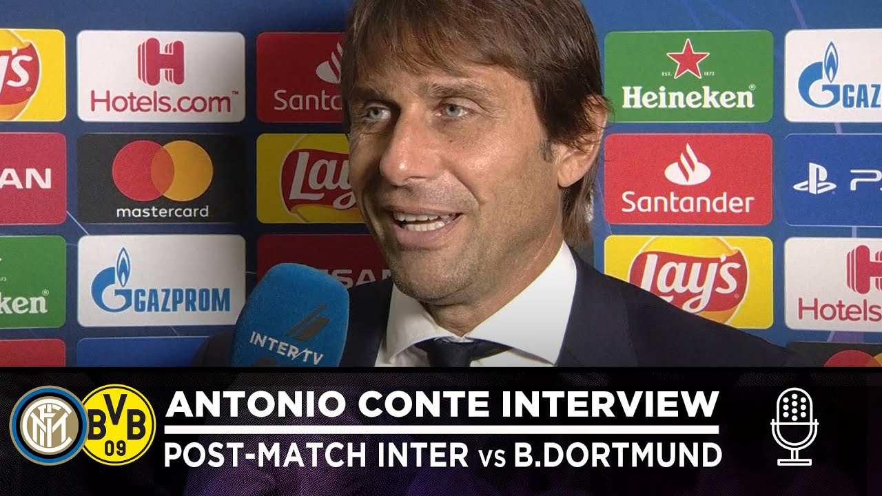 INTER 2-0 BORUSSIA DORTMUND | ANTONIO CONTE INTERVIEW: 