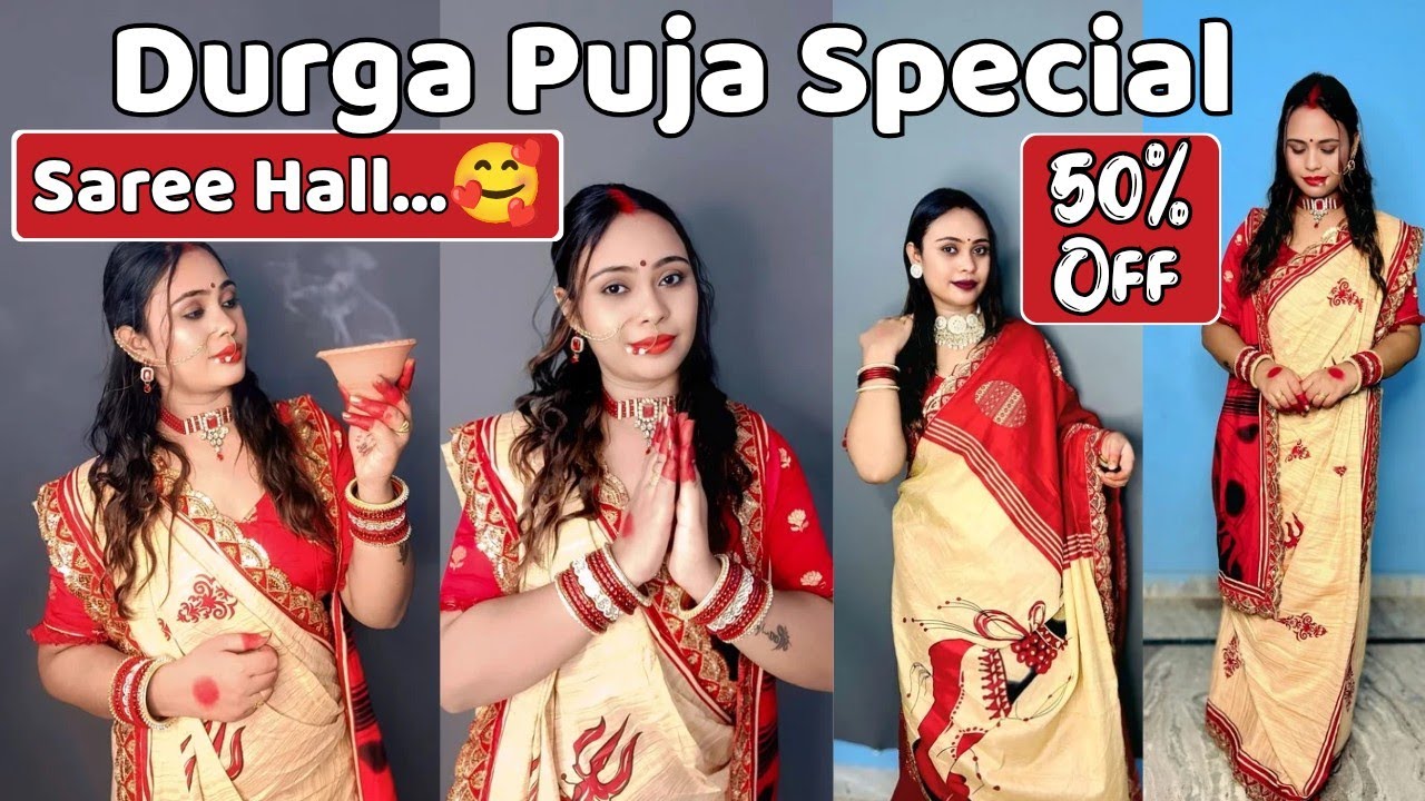 Durga Puja Special Saree Collection 2025 | Trending Festive Saree Look…🥰