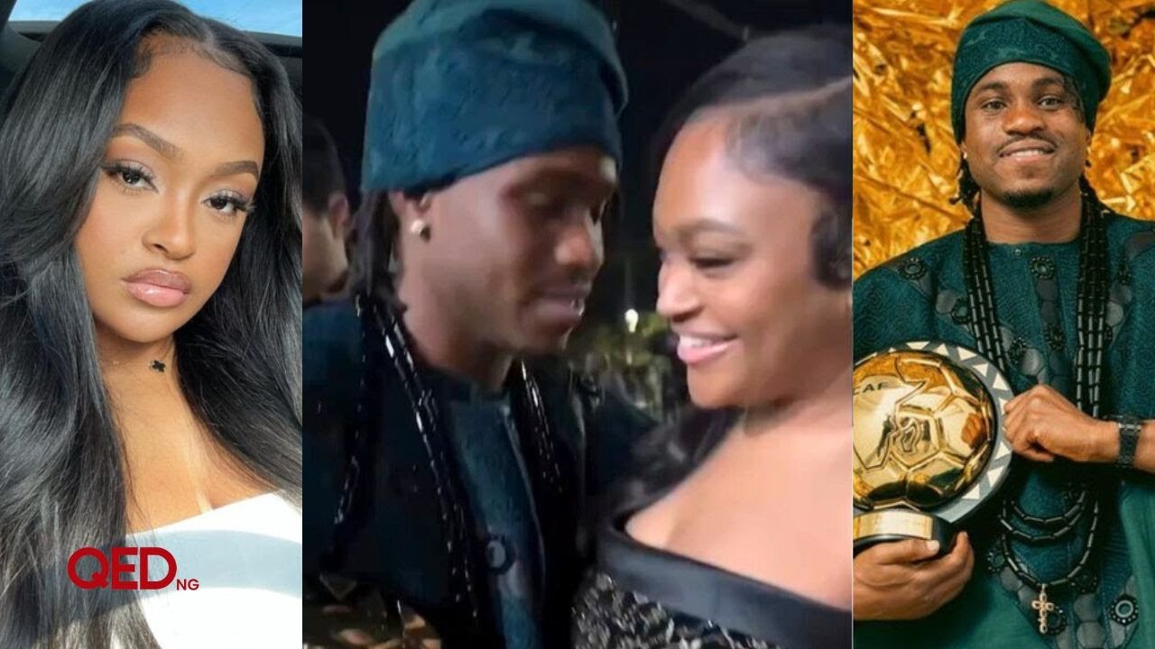 Ademola Lookman kisses girlfriend after winning CAF African Player award