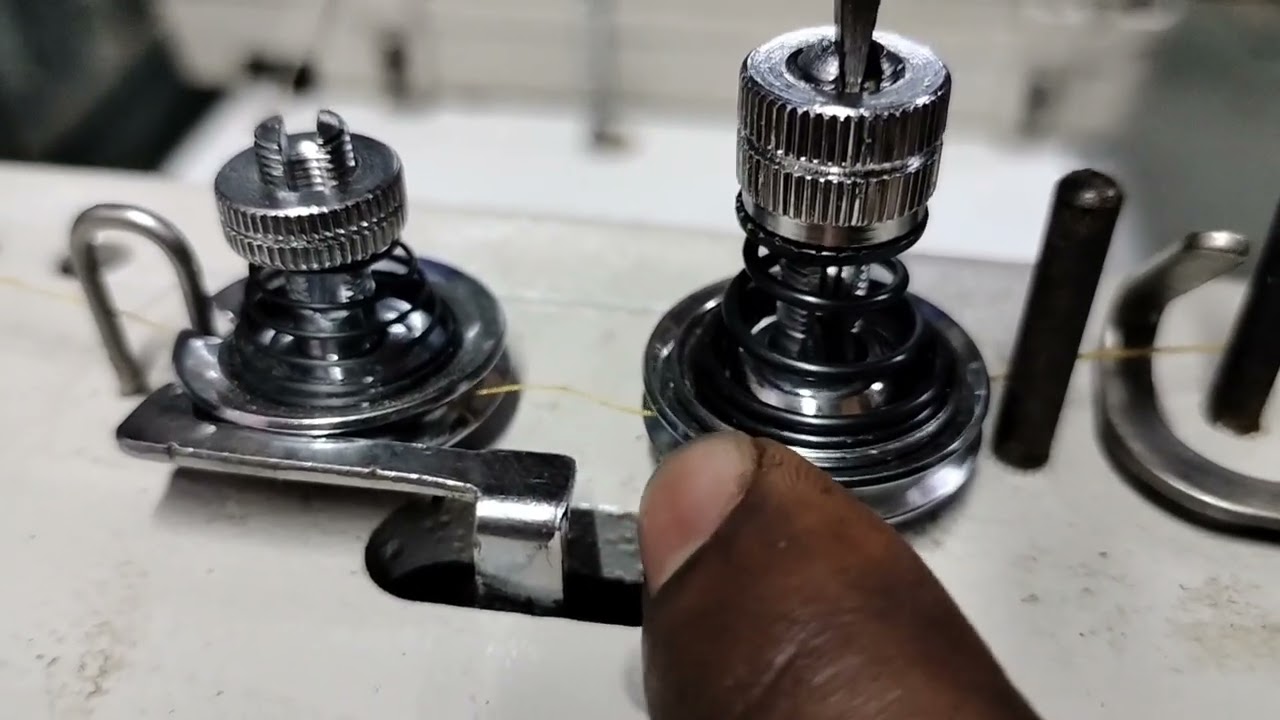 Button machine repairing and setting