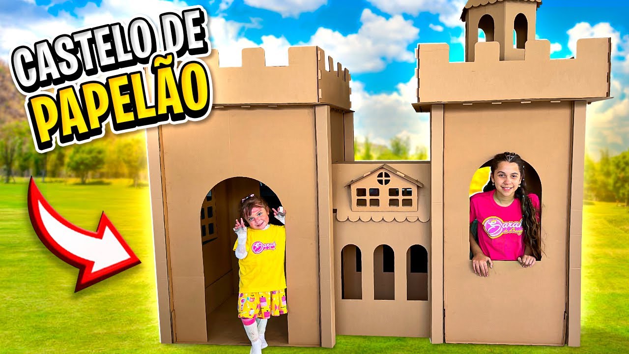 SARAH E ELOAH FIZERAM UM CASTELO DE PAPELÃO !