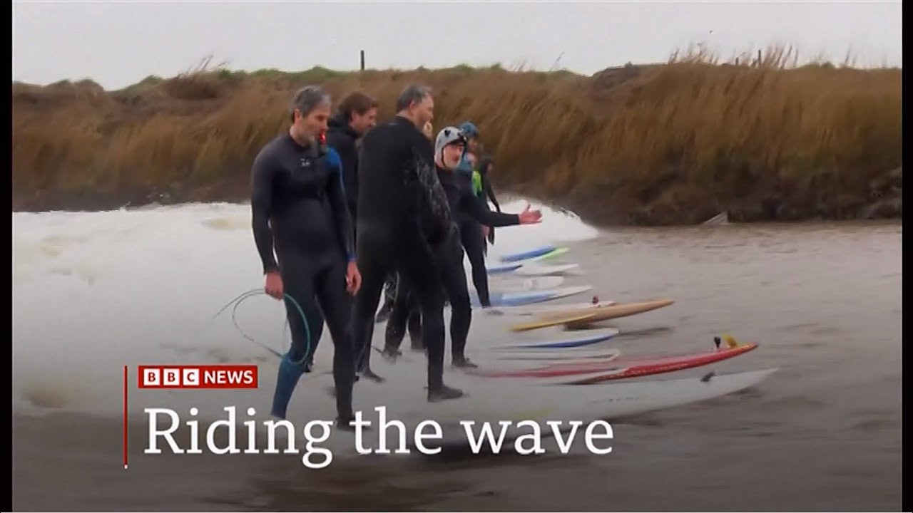 Riding the Severn Bore waves in 2024  from the surfers and watchers (2) (UK) 12/March/2024