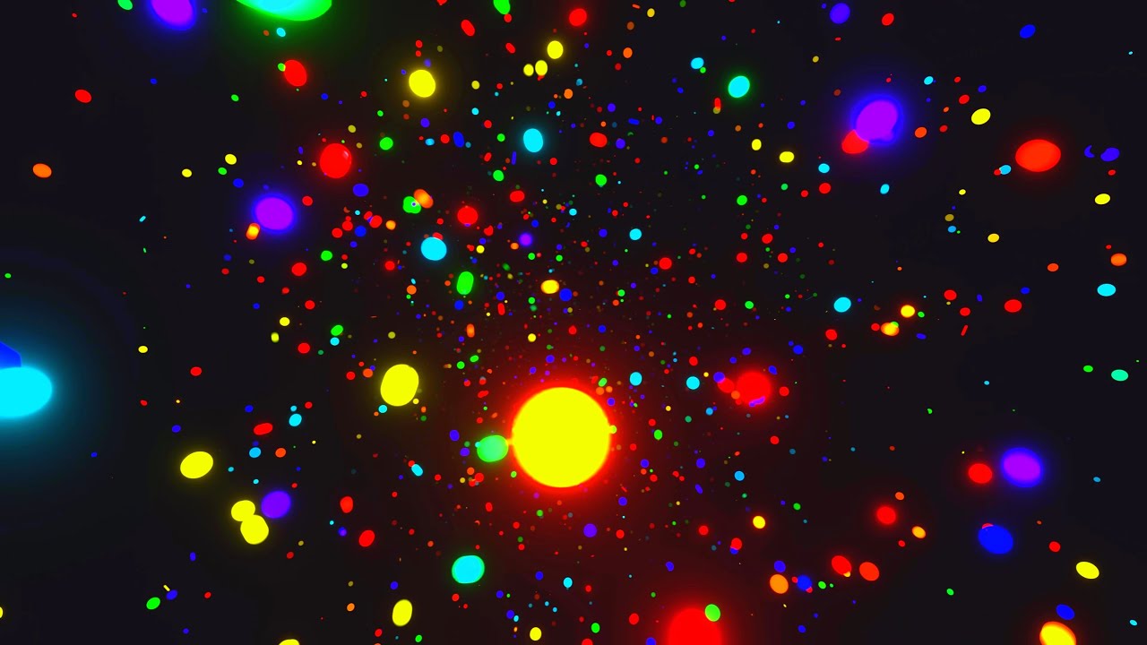 4K MULTICOLOR CHAOTIC PARTICLES MOTION BACKGROUND SCREENSAVER, NO SOUND