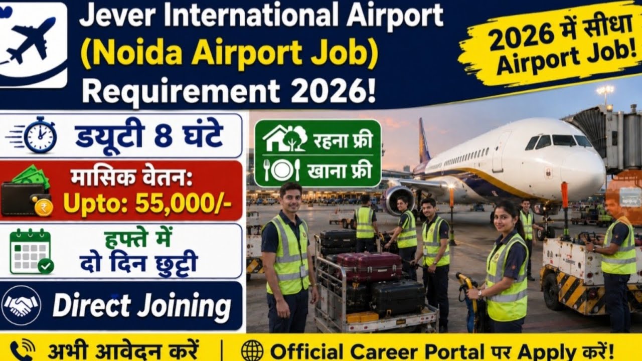 Jever international airport (noida airport job ) requirement 2026!Rahna tree khana free #jobsinnoida
