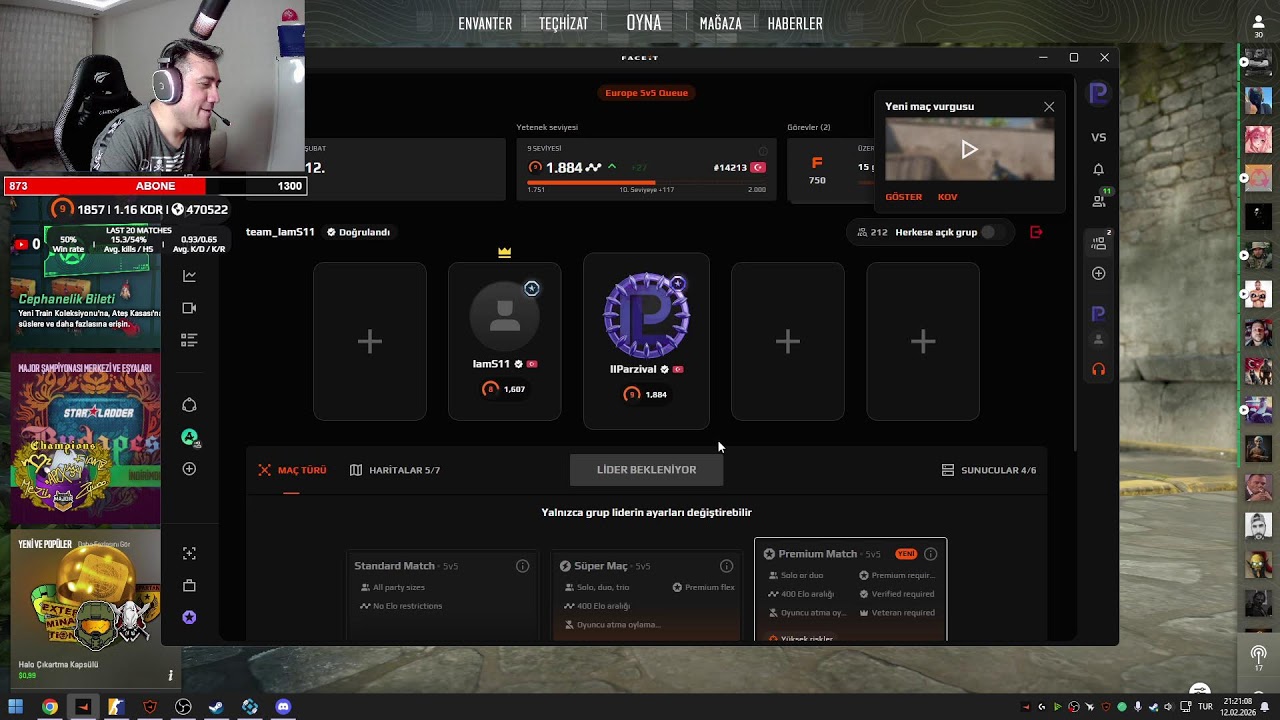 FACEIT 10 LVL YOLU 🔥 CS2 Türk Canlı Yayın