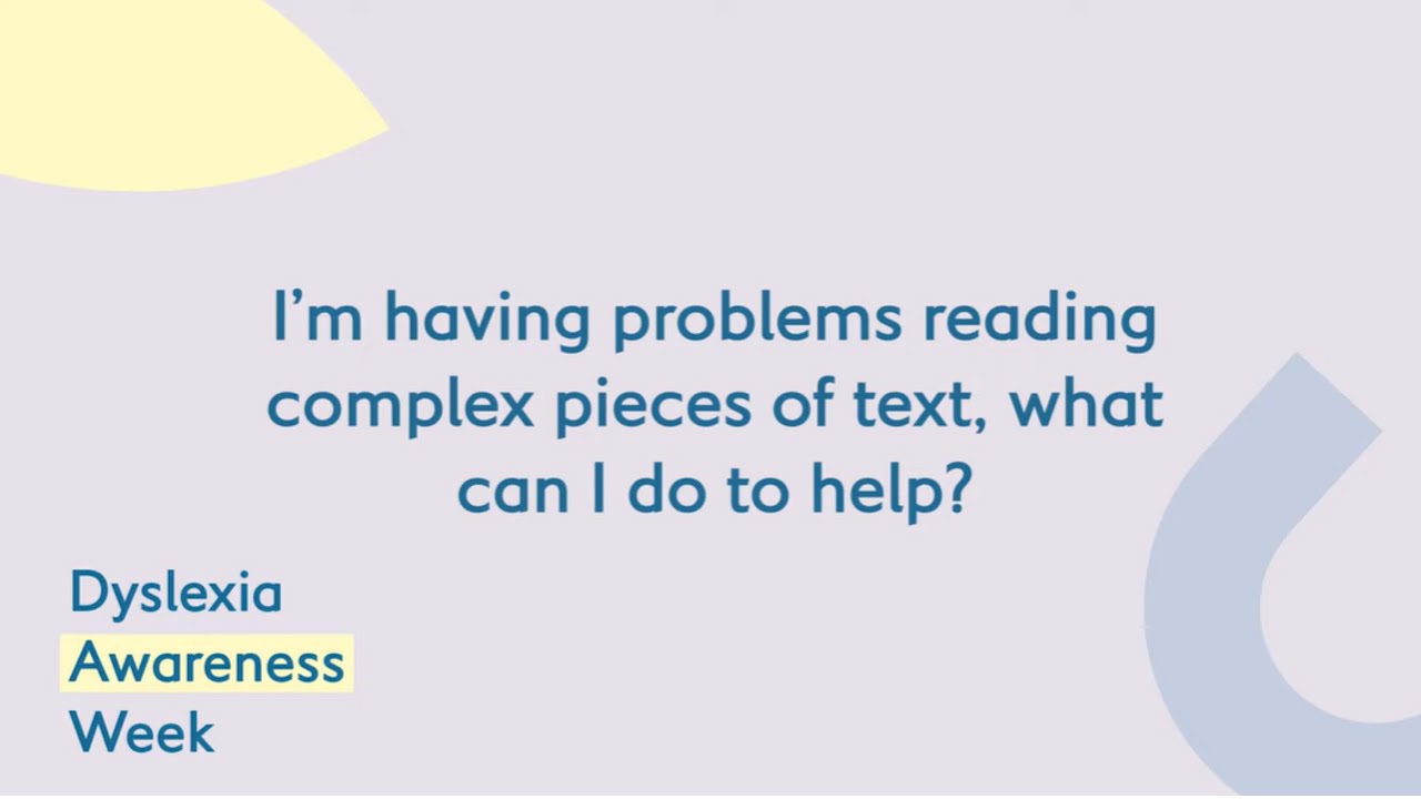 Helpline Questions for Dyslexia Awareness Week 2022
