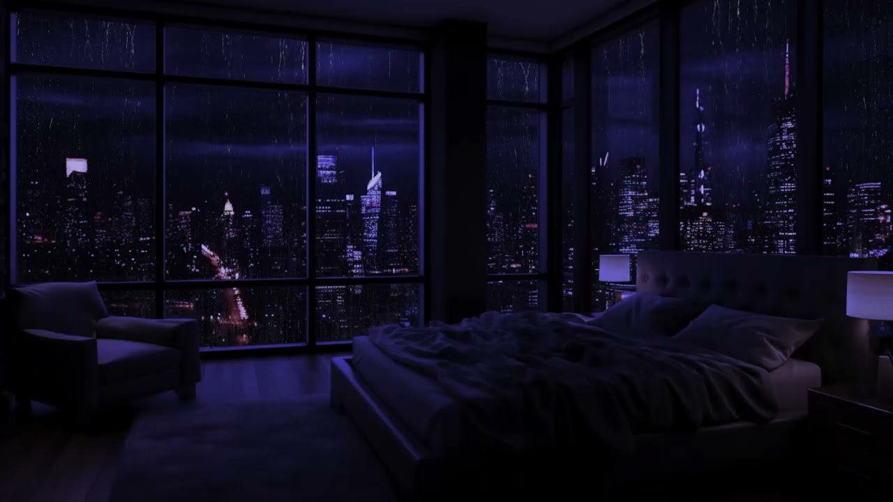 Stadtregen um Mitternacht: Finde deine Ruhe in den beruhigenden Regengeräuschen 🌧️