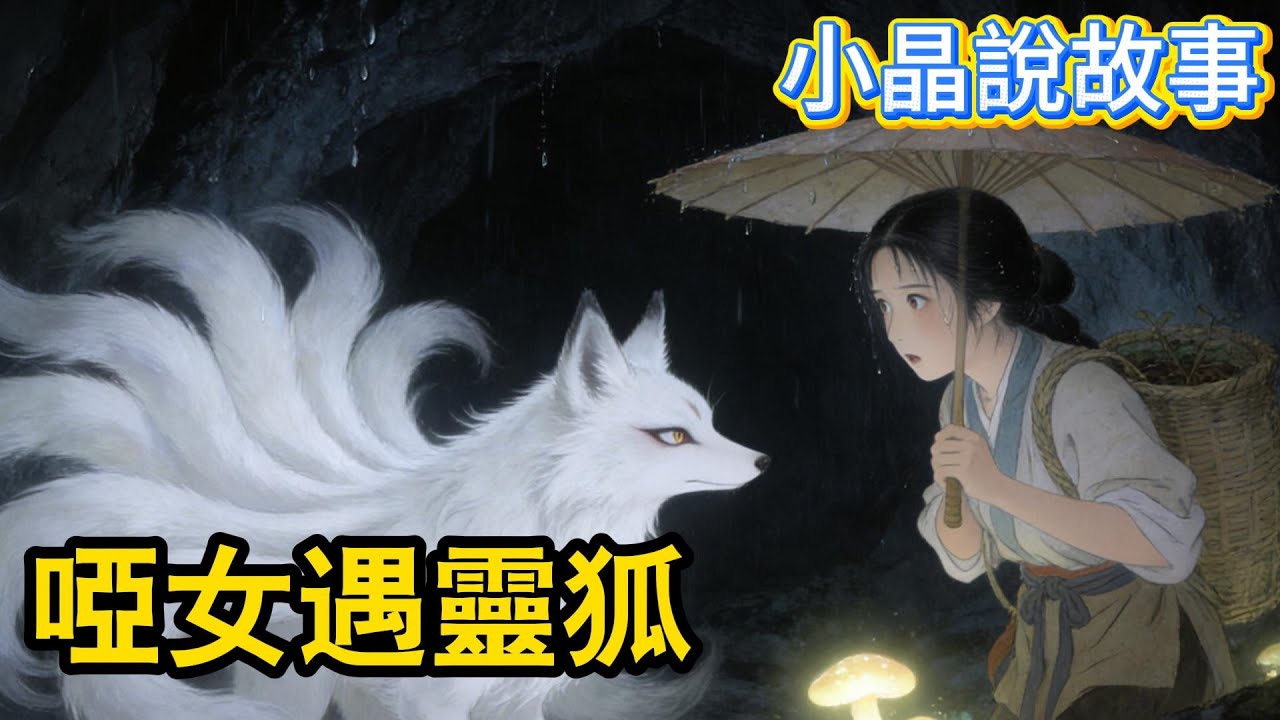 天生失語的採藥女為救病母雨夜入山，誤食一枚發光仙菌後竟開口能言，誰知吐出的第一個音節，卻引來了守護仙菌的九尾靈狐。# 民間故事 #萬物有靈 #奇遇 #故事頻道 #聽書 #睡前故事