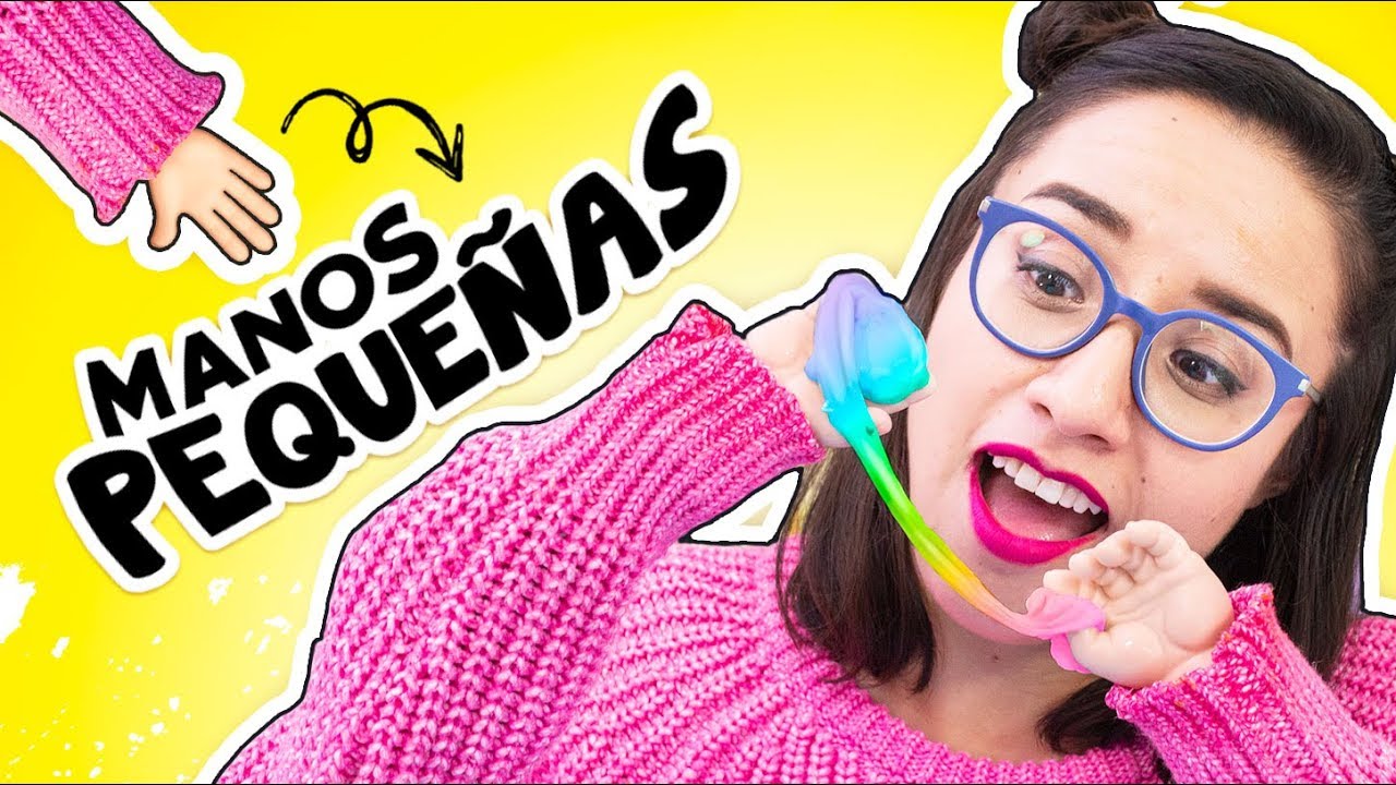 Hice SLIME ARCOÍRIS con MANOS PEQUEÑAS 🌈🙌*Imposible no reír* 🤭 ✄ Craftingeek