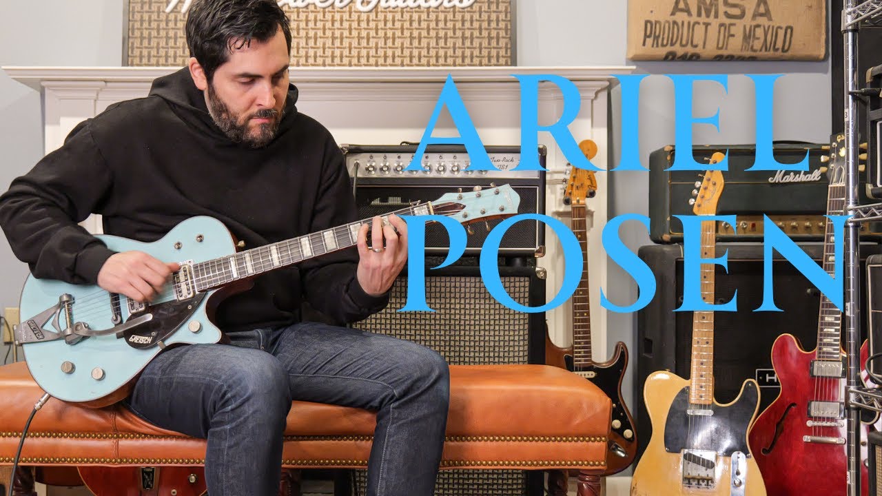 Ariel Posen Plays a Gretsch Masterbuilt Stephen Stern Heavy Relic '59 Duo Jet in Motor City Blue