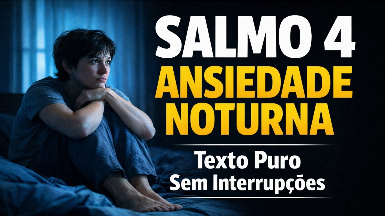 SALMO 4 – Oração Poderosa Para Dormir em Paz | Ansiedade Noturna e Insônia (Texto Puro 1 Hora)