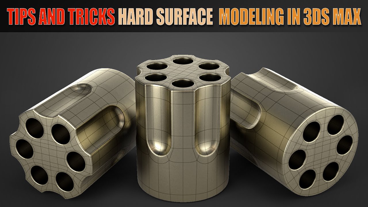 Topology Hard Surface: Correct topology of a Revolver Cylinder Detail Modeling In 3ds Max || N°_108
