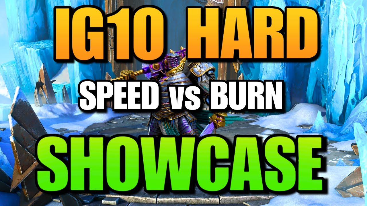 Ice Golem 10 Hard SPEED vs HP Burn – Sub-1 Minute Run! | RAID: Shadow Legends
