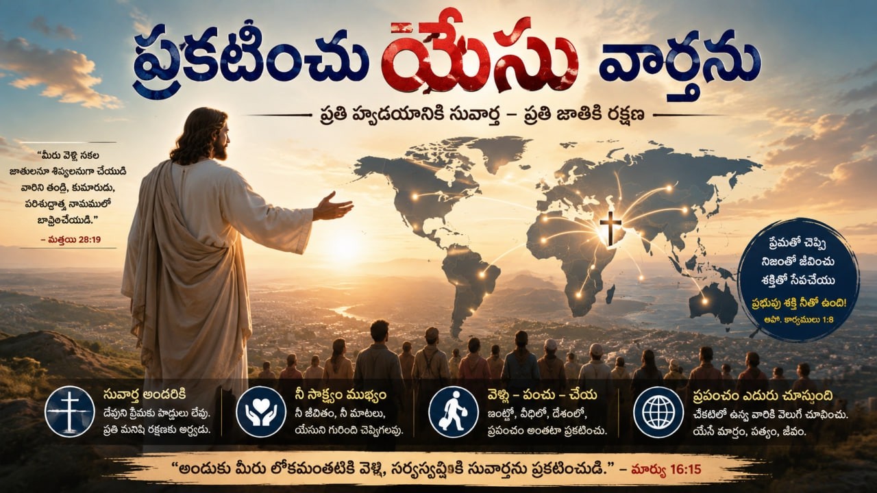 ప్రకటించు యేసు వార్తను | Anil Alagala|Telugu Gospel new song 2025