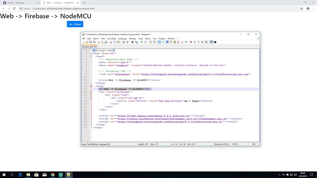 Adım 1 - Web Arayüzü Tasarımı