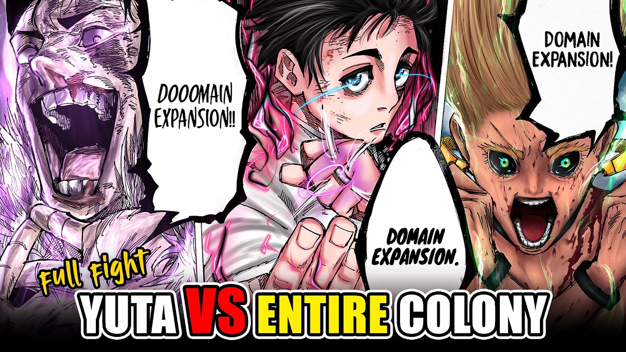 Yuta vs Ryu and Uro - Jujutsu Kaisen Colored Manga