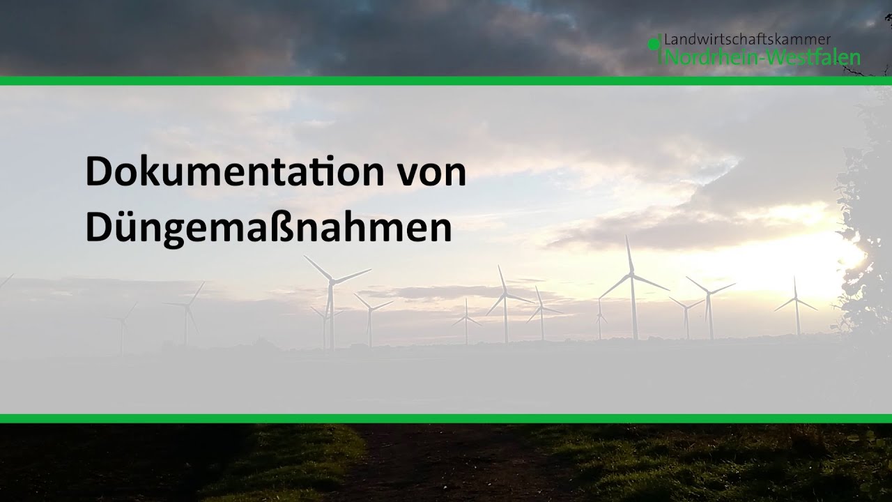 Düngung: Dokumentation von Düngemaßnahmen