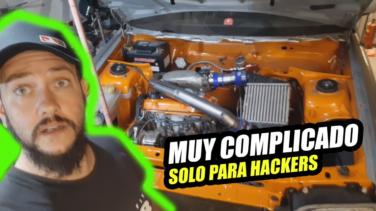 Del TURBO al INTERCOOLER fabrique las CAÑERÍAS y coloque las MANGUERAS