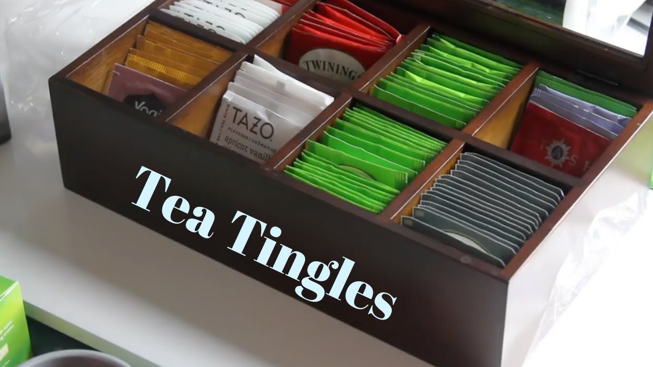 ASMR Tea box sorting for tingles and sleep (crinkles and tapping)