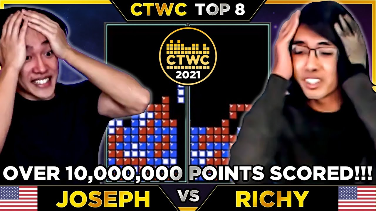 10M POINTS!!? - 2021 CTWC Tetris Top 8 - Joseph vs. Richy - Classic Tetris World Championship