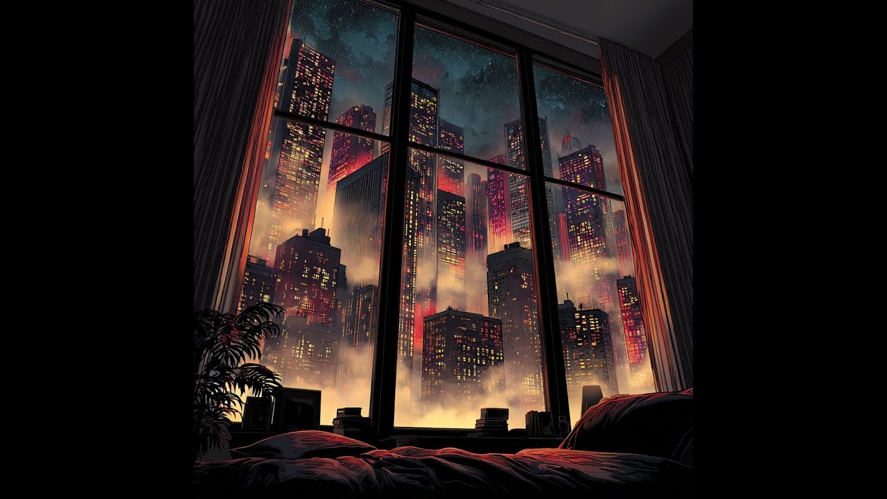 Rainy City Ambience | 10 Hours | Calm Background Rain