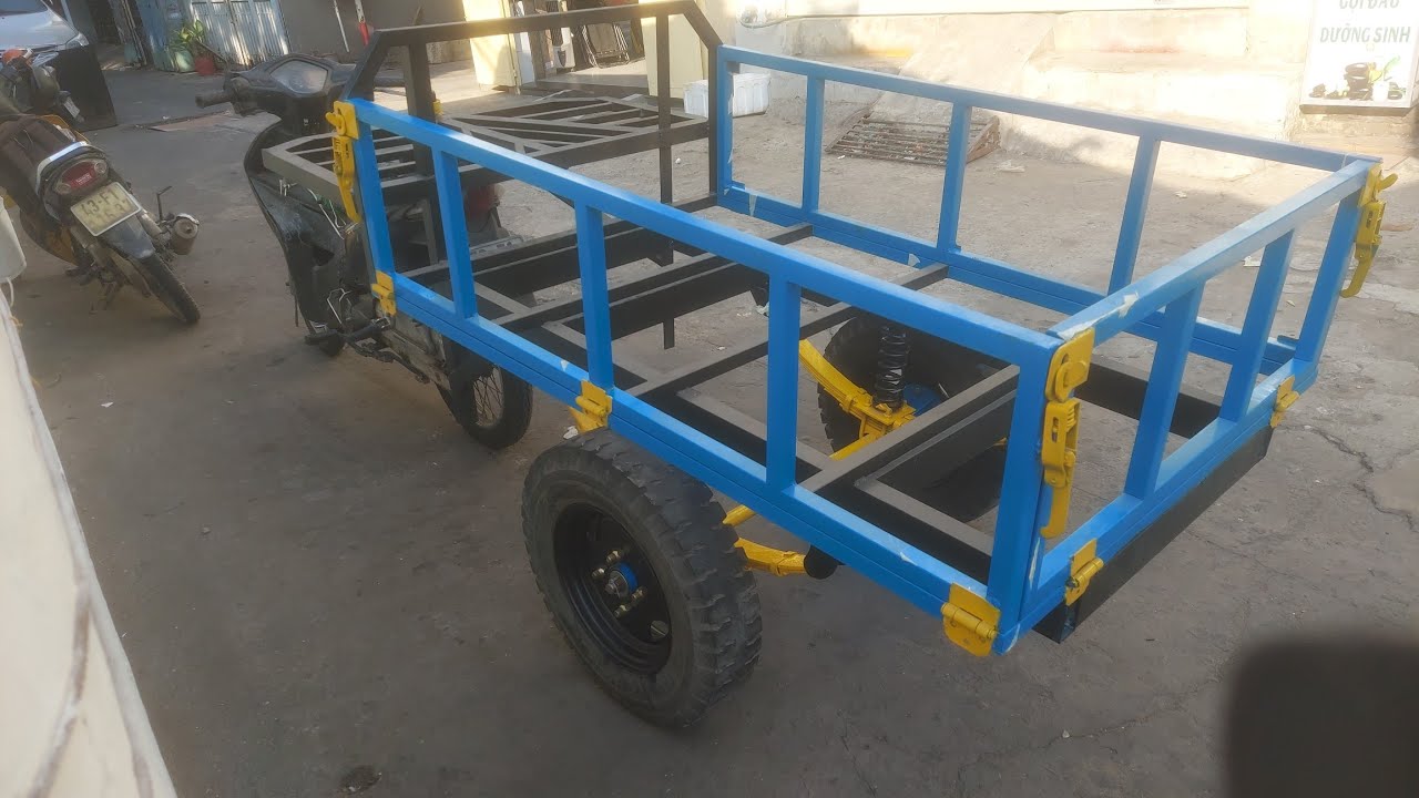 -Hướng dẫn chế xe lôi gọn nhẹ  ,tải 800kg -0979.658.309