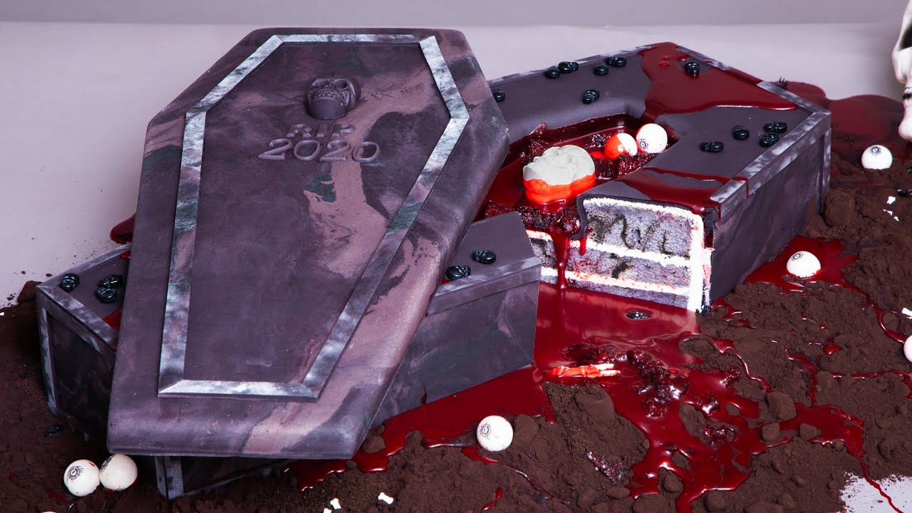 Bloody Coffin CAKE! Halloween Cake Ideas 2021 | How To Cake It Step By Step