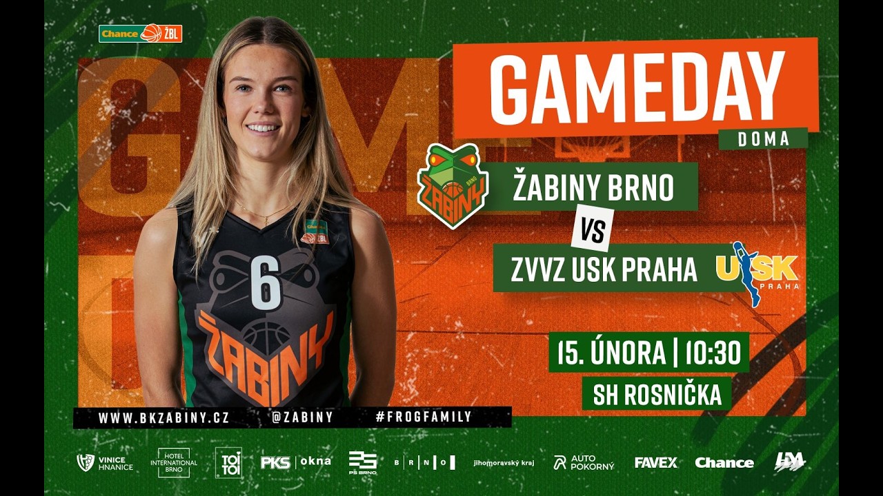 Chance ŽBL: Žabiny Brno - ZVVZ USK Praha, 15.2.2026