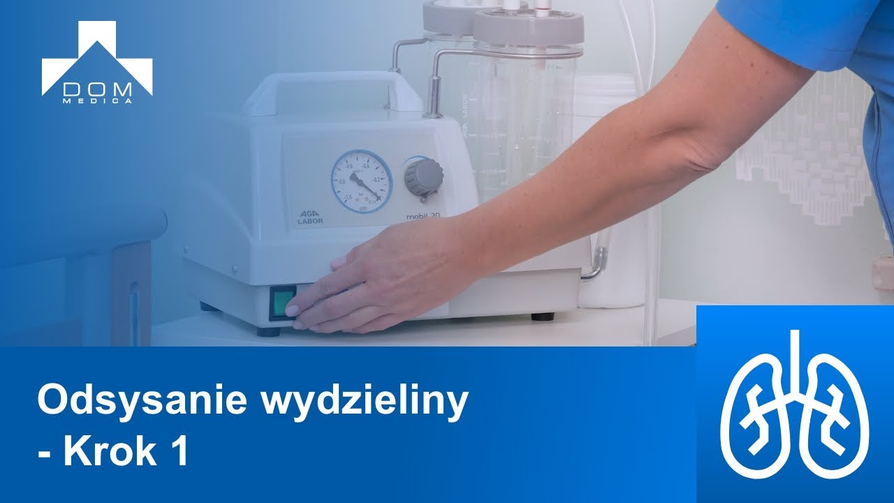 Odsysanie wydzieliny - Krok 1