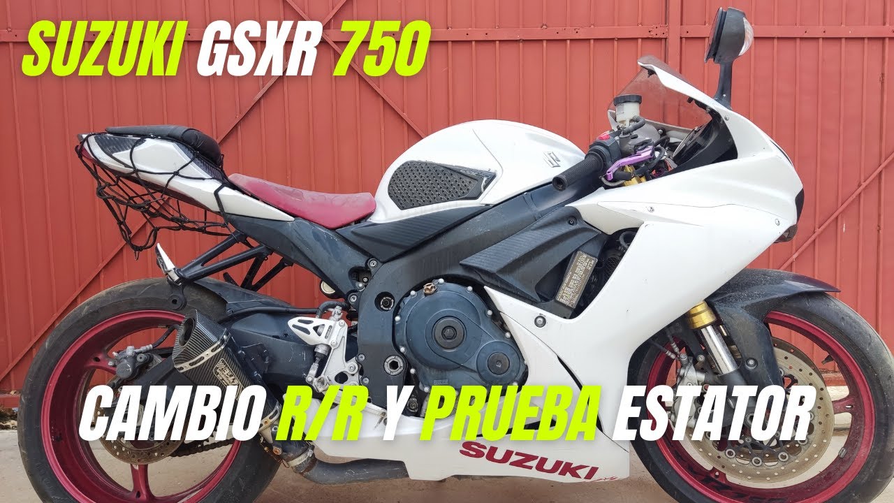 SUZUKI GSXR 750 CAMBIO DE REGULADOR Y PRUEBA DE ESTATOR